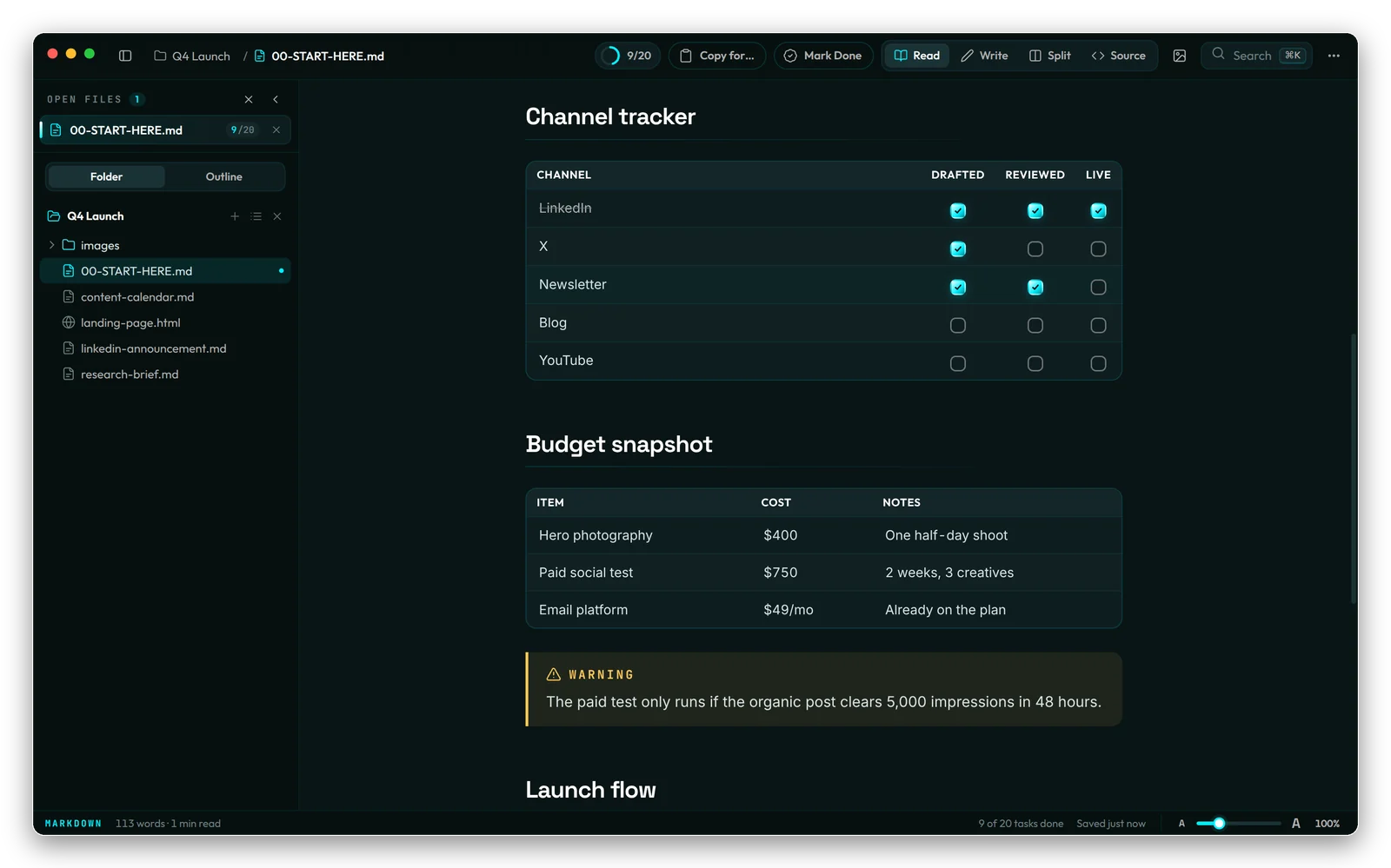 Checkboxes inside a Markdown table in Tomelight
